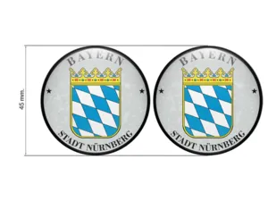 Klebemarke TÜV Stadt Nürnberg Nummernschild plakette
